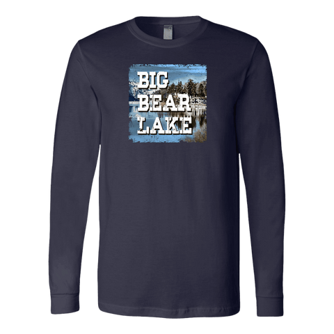 Image of Big Bear Lake V.1 Hoodies and Long Sleeve T-shirt Canvas Long Sleeve Shirt Navy S