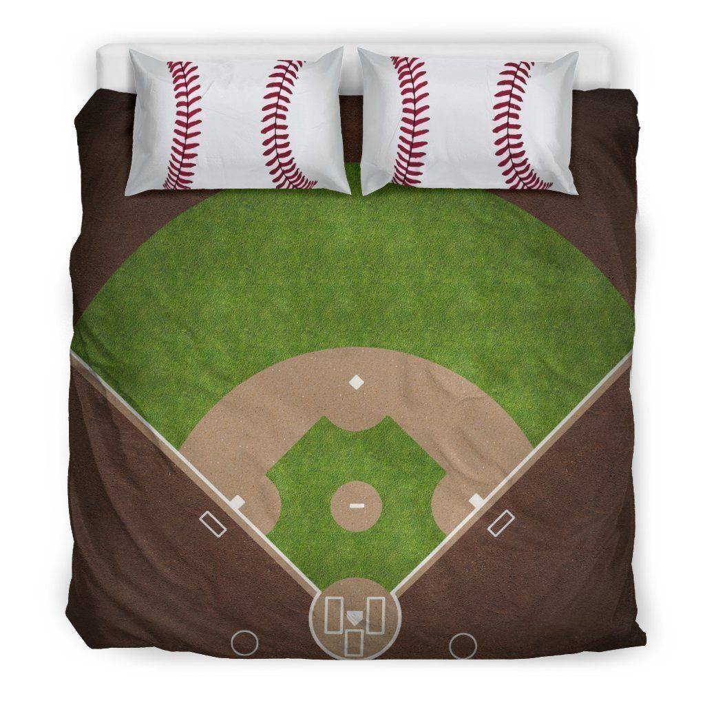 Awesome Baseball Bedding, Black Bedding Set - Black - Black US King 