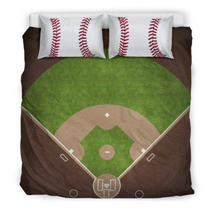 Baseball Lovers Bedding, Beige Bedding Set - Beige - Beige US King 