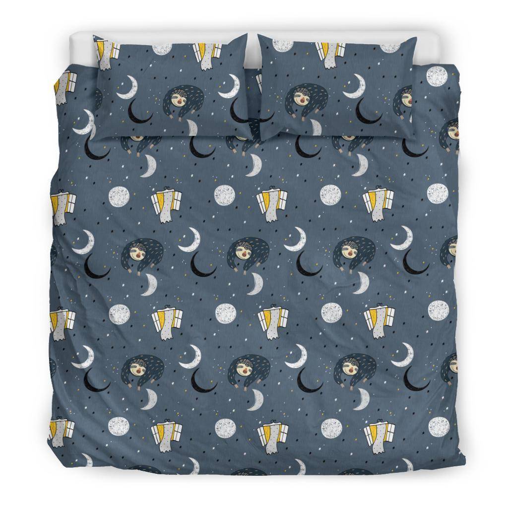 Sleeping Sloth bedding Bedding Set - Black - Sleeping Sloth US King 