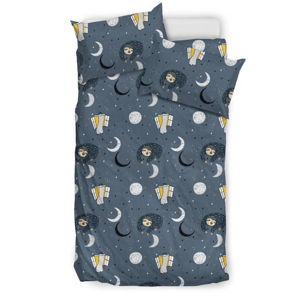 Sleeping Sloth bedding Bedding Set - Black - Sleeping Sloth US Twin 