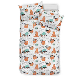 Sloth Pattern Bedding bedding Bedding Set - Beige - Sloth Pattern 1 US Twin 