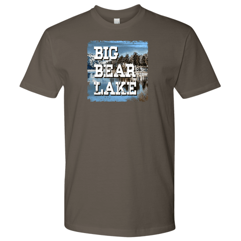 Image of Big Bear Lake V.1, Men's Shirts T-shirt Next Level Mens Shirt Warm Grey S
