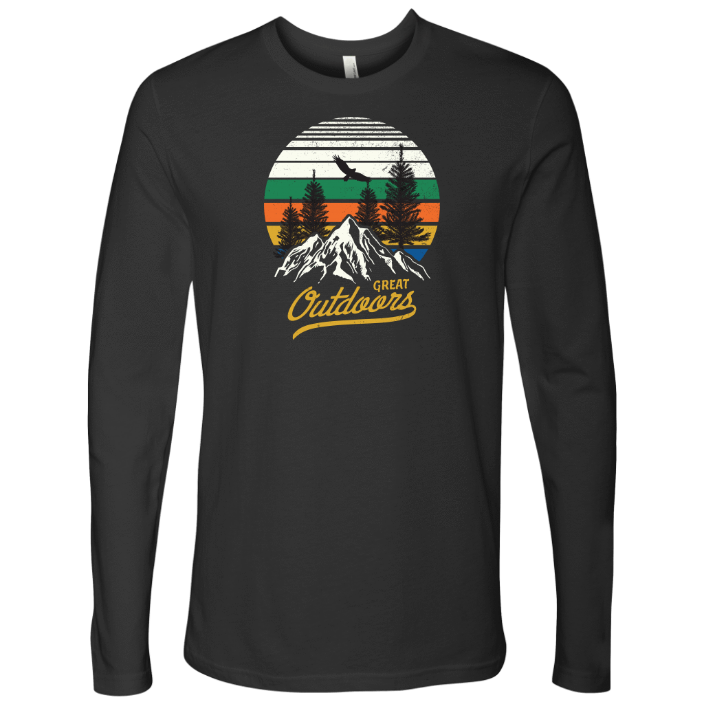 Great Outdoors Shirts | Mens T-shirt Next Level Mens Long Sleeve Heavy Metal S