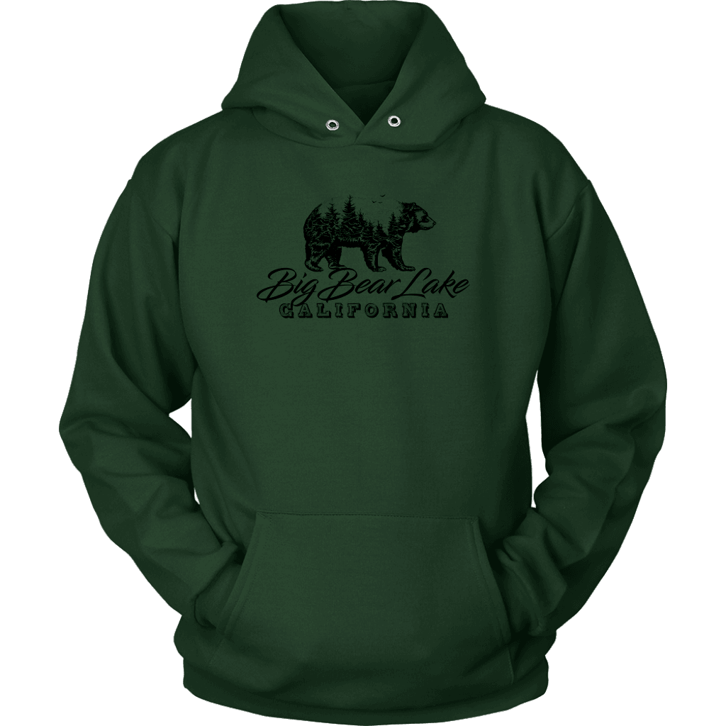 Big Bear Lake California V.2, Hoodies and Long Sleeve T-shirt Unisex Hoodie Dark Green S
