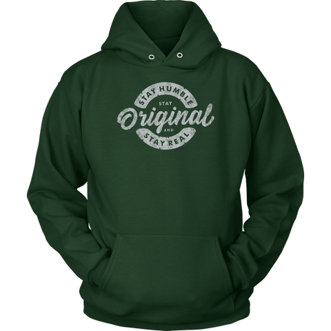 Image of Stay Real, Stay Original | Long Sleeves and Hoodies T-shirt Unisex Hoodie Dark Green S