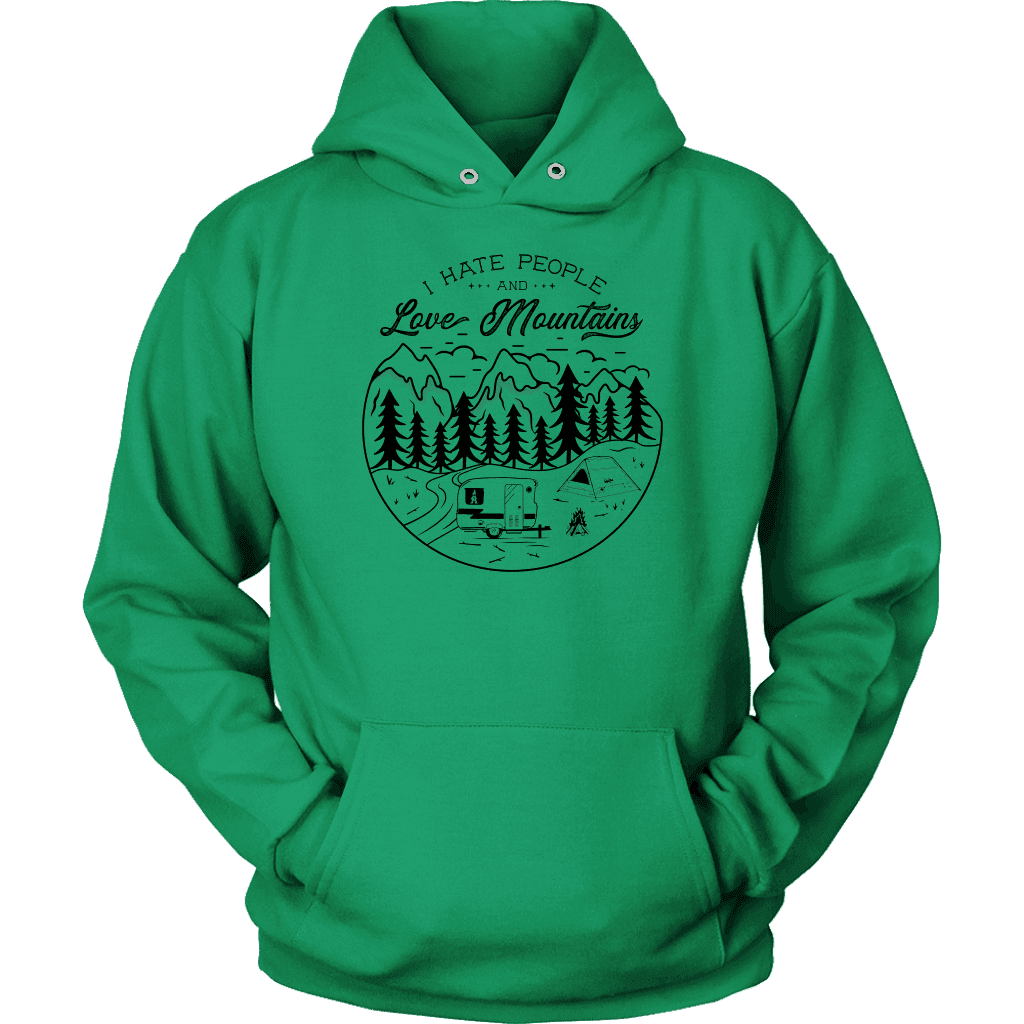 Love The Mountains Womens T-shirt Unisex Hoodie Kelly Green S