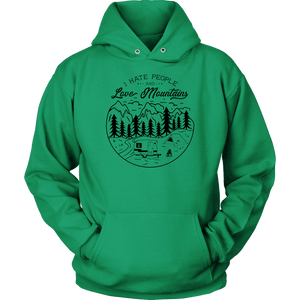 Love The Mountains Womens T-shirt Unisex Hoodie Kelly Green S