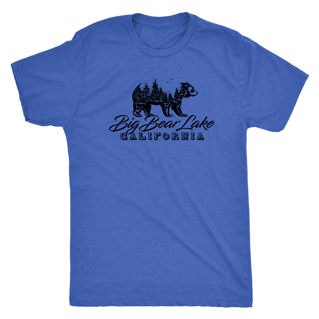Big Bear Lake California V.2, Mens, Black T-shirt Next Level Mens Triblend Vintage Royal S