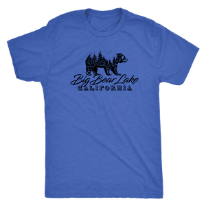 Big Bear Lake California V.2, Mens, Black T-shirt Next Level Mens Triblend Vintage Royal S