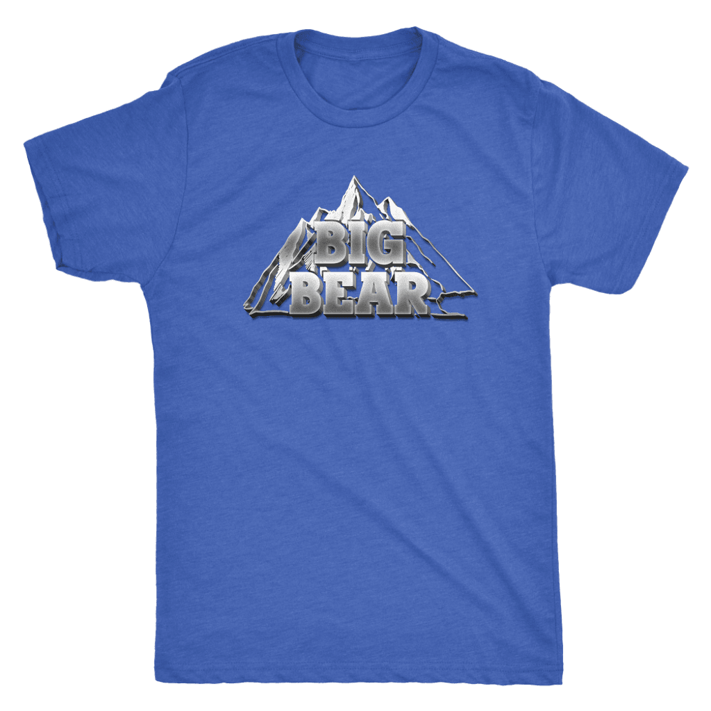 Big Bear V.2, Mens T-shirt Next Level Mens Triblend Vintage Royal S