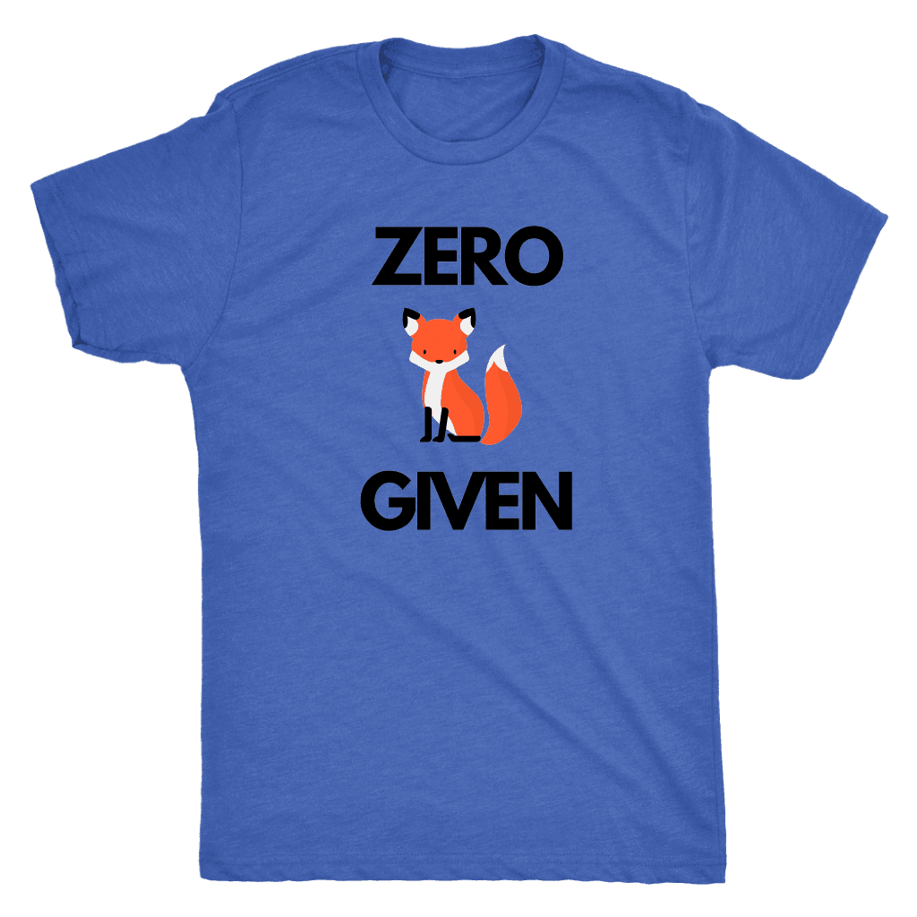 Zero Fox Given T-shirt Next Level Mens Triblend Vintage Royal S