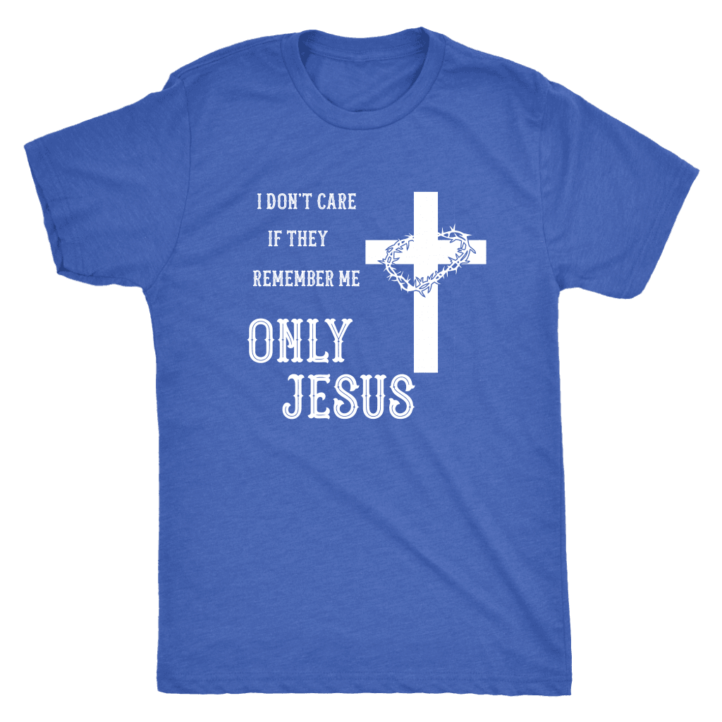 Only Jesus! T-shirt Next Level Mens Triblend Vintage Royal S