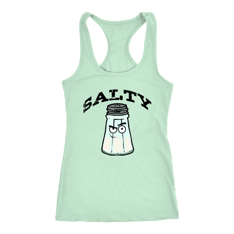 Image of Salty V.1 Womens T-shirt Next Level Racerback Tank Mint XS