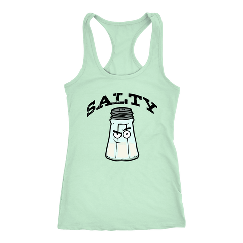 Image of Salty V.1 Womens T-shirt Next Level Racerback Tank Mint XS