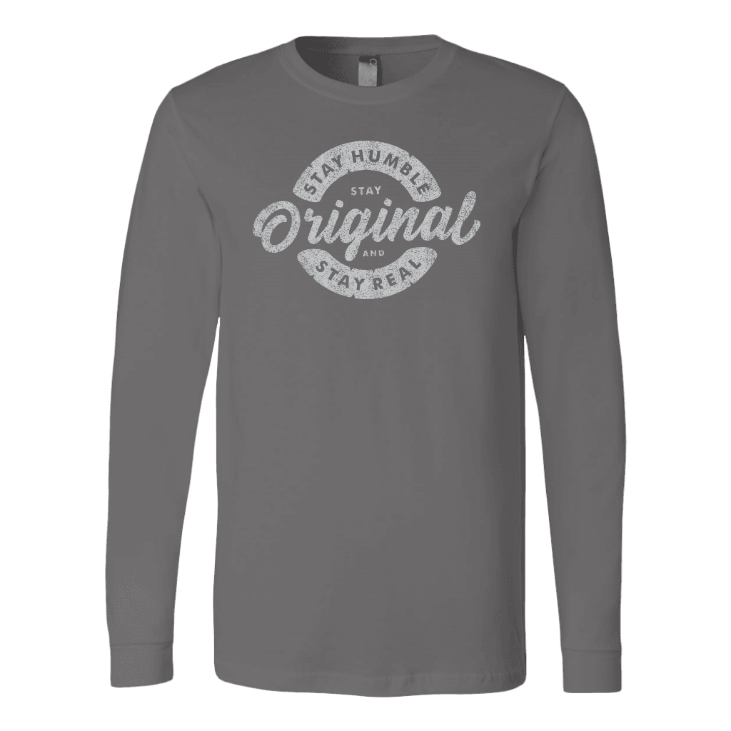 Stay Real, Stay Original | Long Sleeves and Hoodies T-shirt Canvas Long Sleeve Shirt Asphalt S