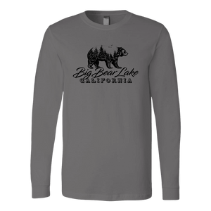 Big Bear Lake California V.2, Hoodies and Long Sleeve T-shirt Canvas Long Sleeve Shirt Asphalt S