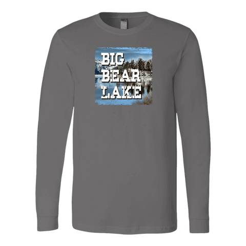 Image of Big Bear Lake V.1 Hoodies and Long Sleeve T-shirt Canvas Long Sleeve Shirt Asphalt S