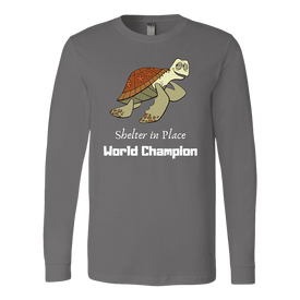 Shelter In Place World Champion, White Print Long Sleeve Hoodie