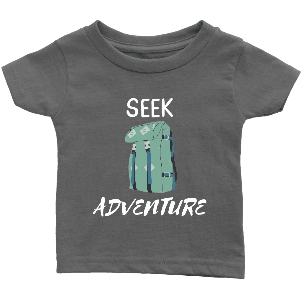 Seek Adventure with Backpack (Youth) T-shirt Infant T-Shirt Asphalt 6M