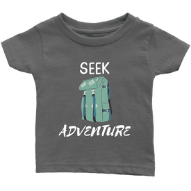 Seek Adventure with Backpack (Youth) T-shirt Infant T-Shirt Asphalt 6M