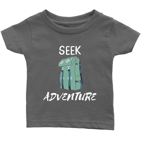 Image of Seek Adventure with Backpack (Youth) T-shirt Infant T-Shirt Asphalt 6M