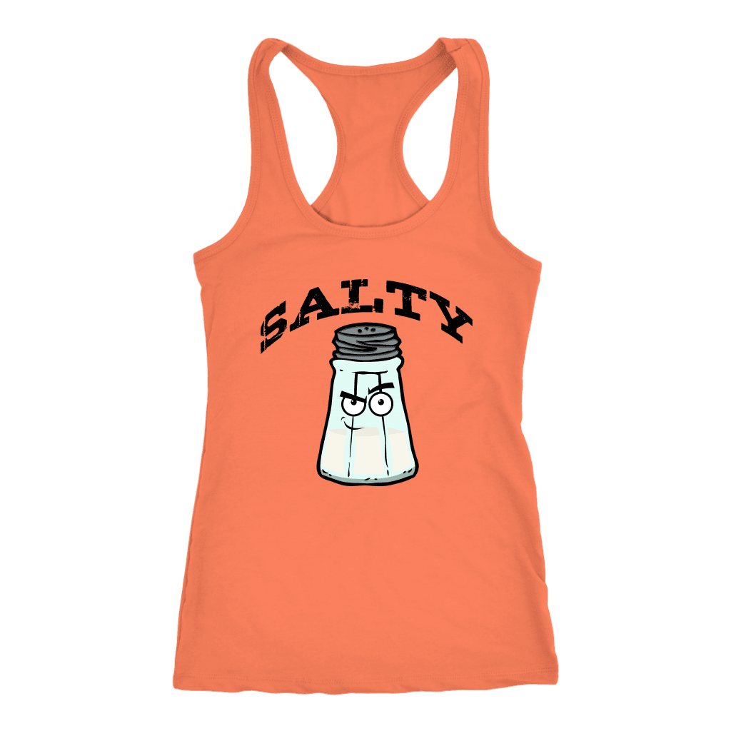Salty V.1 Womens T-shirt Next Level Racerback Tank Light Orange XS