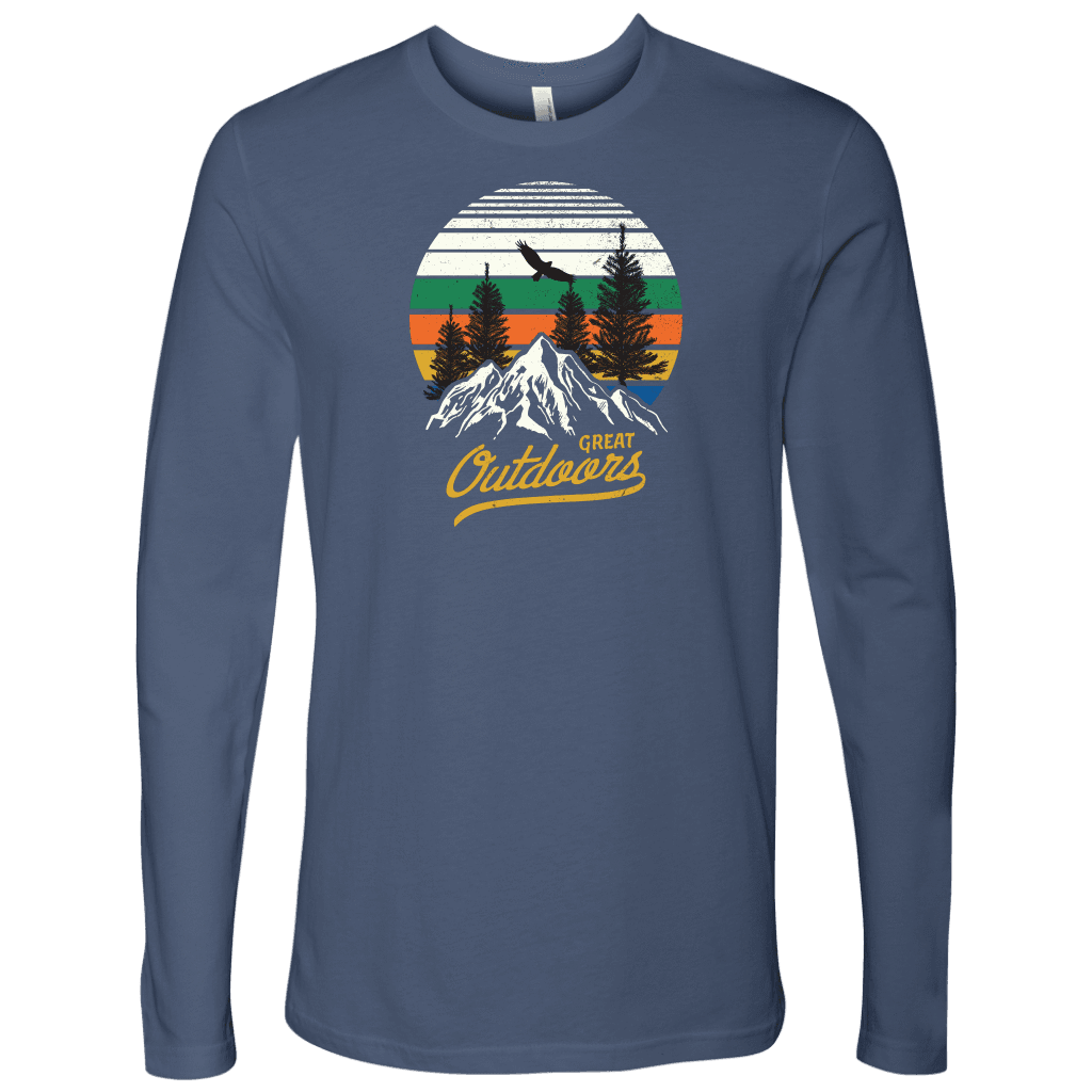 Great Outdoors Shirts | Mens T-shirt Next Level Mens Long Sleeve Indigo S