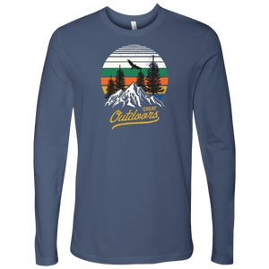 Great Outdoors Shirts | Mens T-shirt Next Level Mens Long Sleeve Indigo S