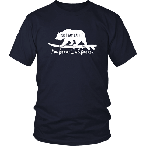 Image of From California T-shirt District Unisex Shirt Navy S