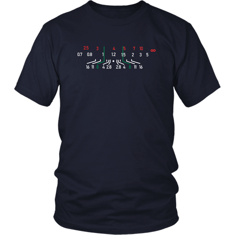 Image of Focal Length, District Shirts and Hoodies T-shirt District Unisex Shirt Navy S