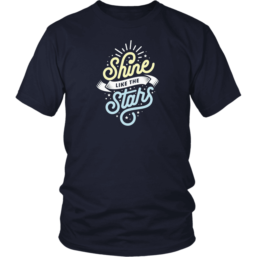 Shine Like The Stars T-shirt District Unisex Shirt Navy S