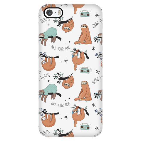 Image of White Sloth Collage Phone Case Phone Cases iPhone 5/5s 