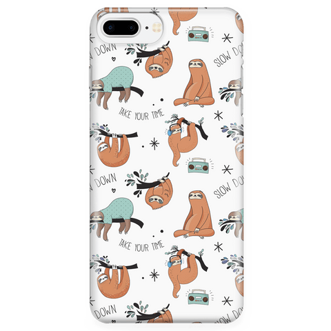 Image of White Sloth Collage Phone Case Phone Cases iPhone 7 Plus/7s Plus/8 Plus 