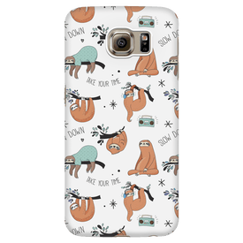 White Sloth Collage Phone Case