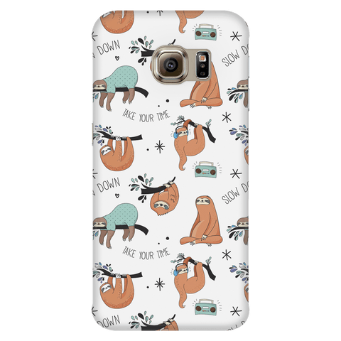 Image of White Sloth Collage Phone Case Phone Cases Galaxy S6 Edge 