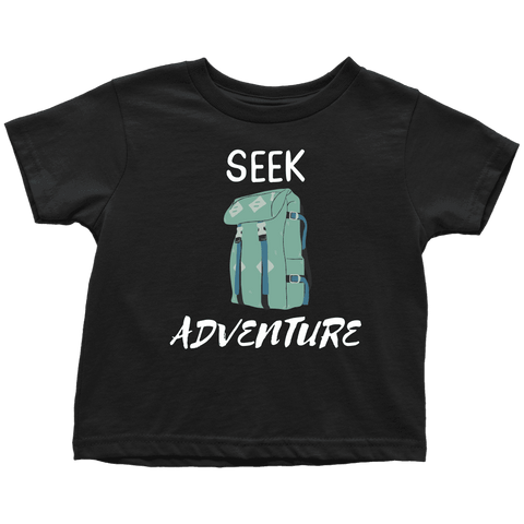 Image of Seek Adventure with Backpack (Youth) T-shirt Toddler T-Shirt Black 2T