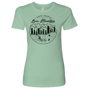 Love The Mountains Womens T-shirt Next Level Womens Shirt Mint S