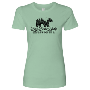 Big Bear Lake California V.2, Womens, Black T-shirt Next Level Womens Shirt Mint S