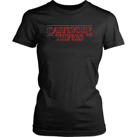 Image of Carnivore Things T-shirt District Womens Shirt Black XS