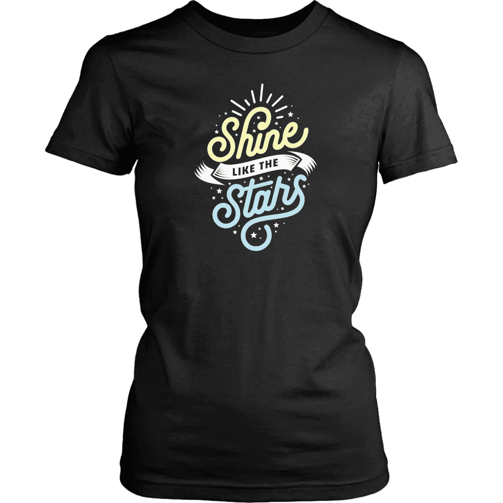 Shine Like The Stars T-shirt District Womens Shirt Black XS