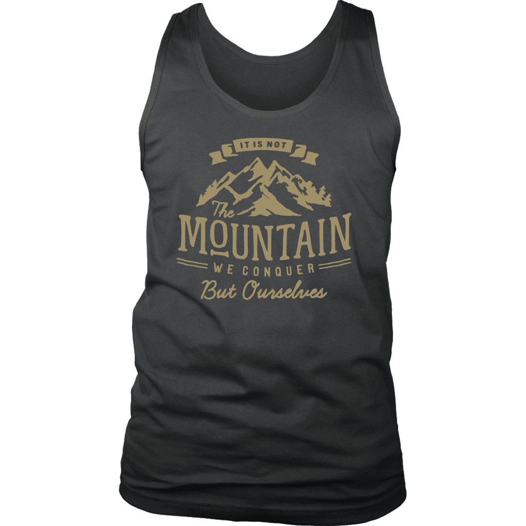 We Conquer Ourselves T-shirt District Mens Tank Charcoal S