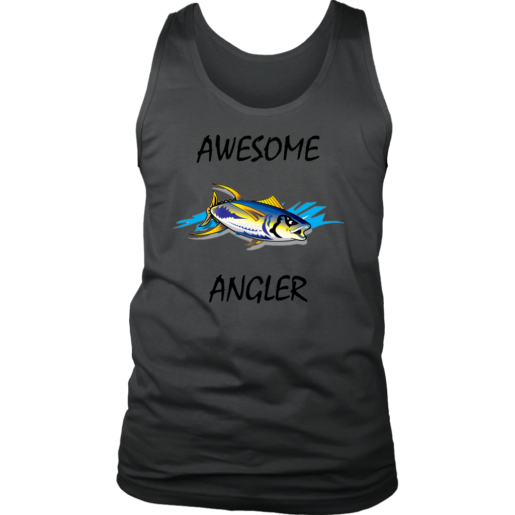You're An Awesome Angler | V.1 Mistral T-shirt District Mens Tank Charcoal S