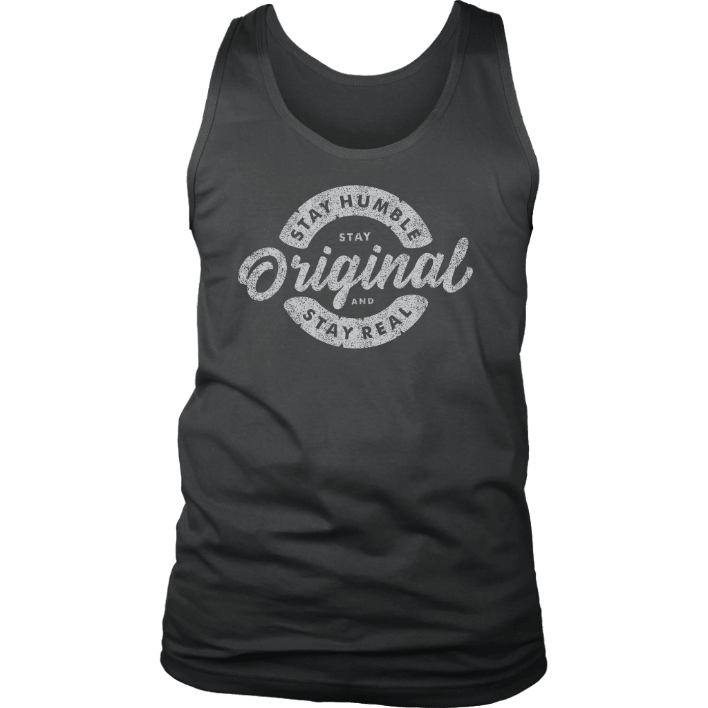 Stay Real, Stay Original Mens Shirts T-shirt District Mens Tank Charcoal S