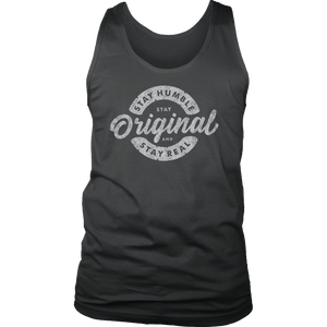 Stay Real, Stay Original Mens Shirts T-shirt District Mens Tank Charcoal S