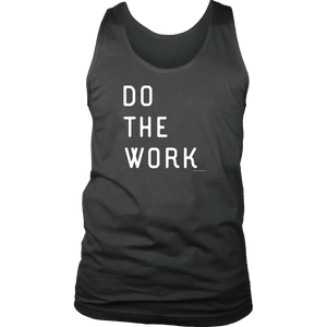 Do The Work | Mens | White Print T-shirt District Mens Tank Charcoal S