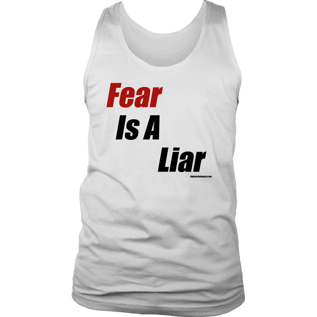 Fear is a Liar, Bold T-shirt District Mens Tank White S