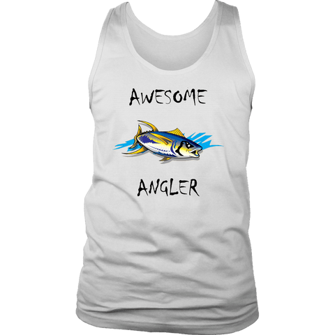 Image of You're An Awesome Angler | V.2 Chiller T-shirt District Mens Tank White S