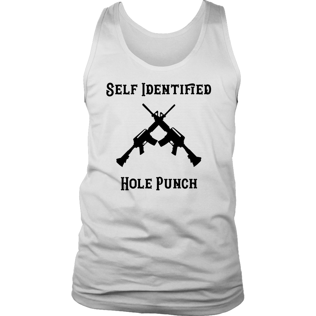 Self Identified Hole Punch T-shirt District Mens Tank White S