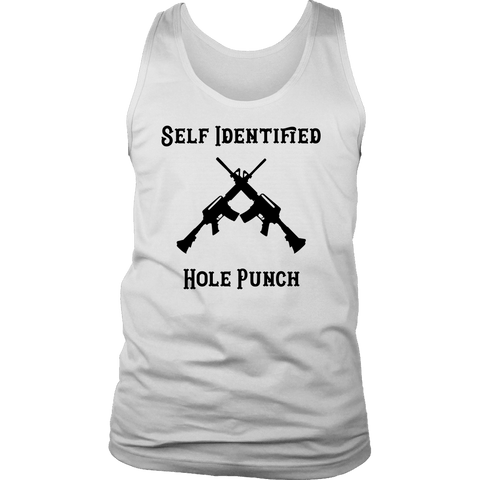 Image of Self Identified Hole Punch T-shirt District Mens Tank White S